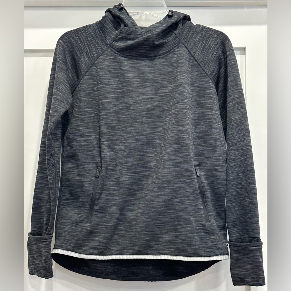 GapFit Orbital Fleece Pullover - Dark Gray Spacedye